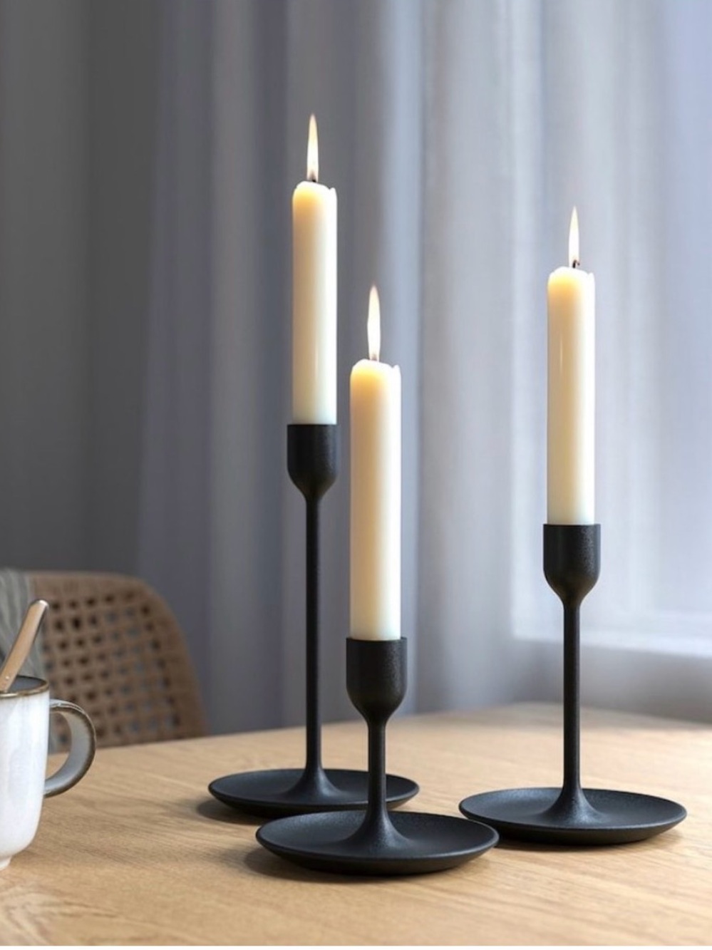 SET of 3 Ikea FULLTALIG Candlestick Candle Holders
